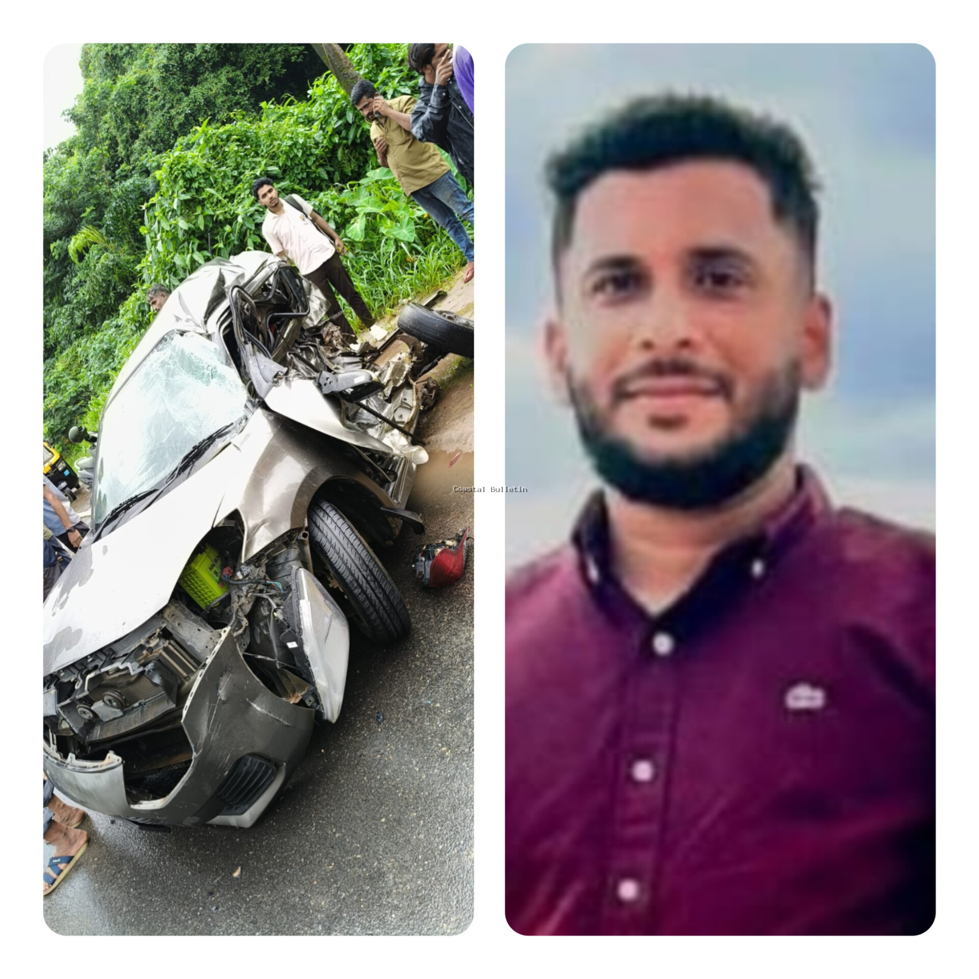 ತುಂಬೆ: ಡಿವೈಡರ್ ಗೆ ಕಾರು ಡಿಕ್ಕಿ:ಚಾಲಕ ಸ್ಥಳದಲ್ಲೇ ಮೃತ್ಯು.