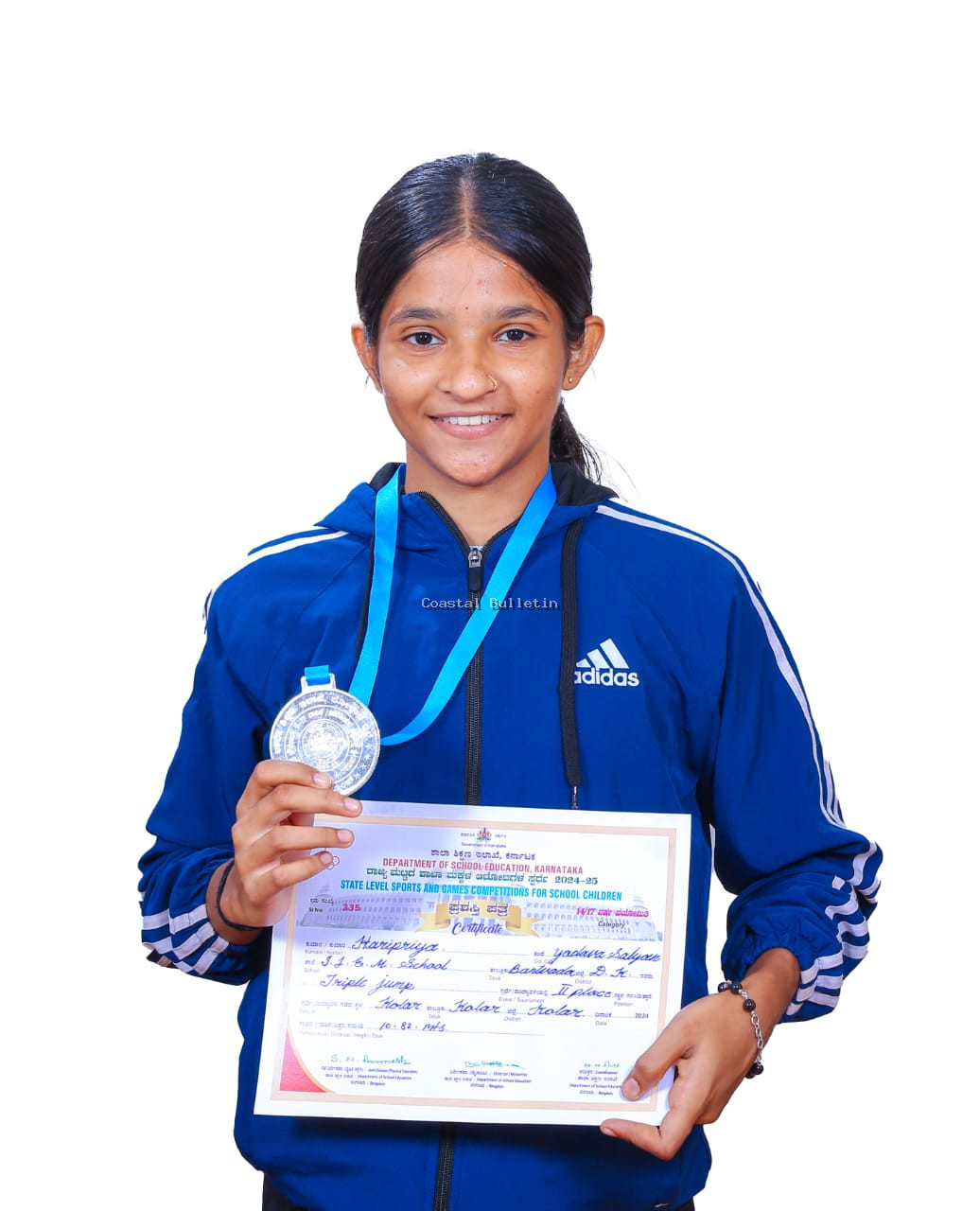 ಮೊಡಂಕಾಪು:ಇನ್ಫೆಂಟ್ ಜೀಸಸ್ ಆಂಗ್ಲ ಮಾಧ್ಯಮ ಶಾಲೆಯ ವಿಧ್ಯಾರ್ಥಿನಿ ಕು.ಹರಿಪ್ರಿಯಾ ರಾಷ್ಟ್ರಮಟ್ಟಕ್ಕೆ ಆಯ್ಕೆ.