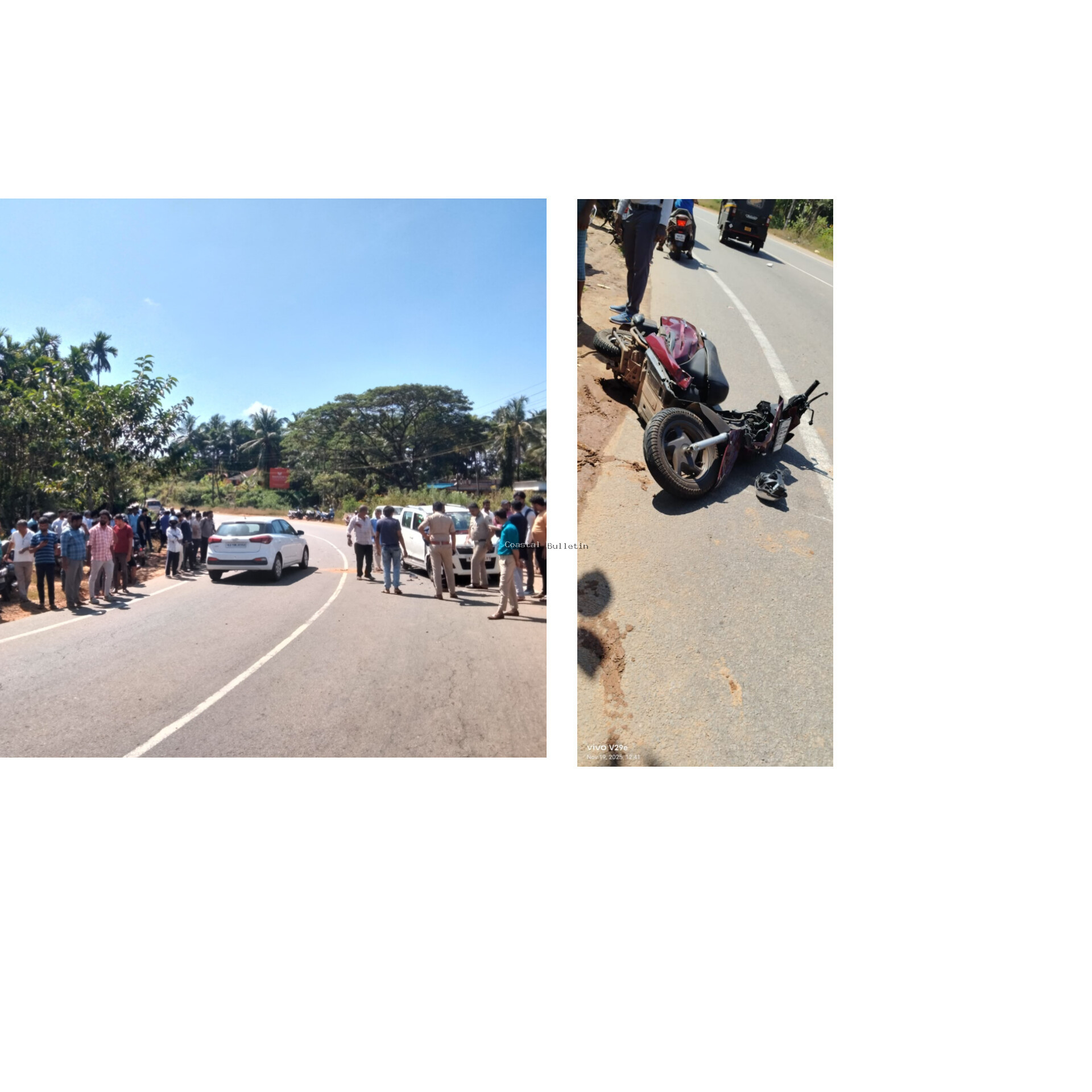 ಕಾವಳಕಟ್ಟೆ: ಕಾರು ಹಾಗೂ ಸ್ಕೂಟರ್ ನಡುವೆ ಬೀಕರ ಅಪಘಾತ:ವಿದ್ಯಾರ್ಥಿನಿ ಸಾವು, ಓರ್ವ ಗಂಭೀರ
