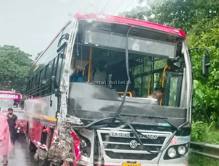 ಅರಂತೋಡು: ಕೆಎಸ್&zwnj;ಆರ್&zwnj;ಟಿಸಿ ಬಸ್&zwnj;ಗಳ ನಡುವೆ ಅಪಘಾತ: ಮಹಿಳೆ ಮೃತ್ಯು, ಹಲವರಿಗೆ ಗಾಯ.