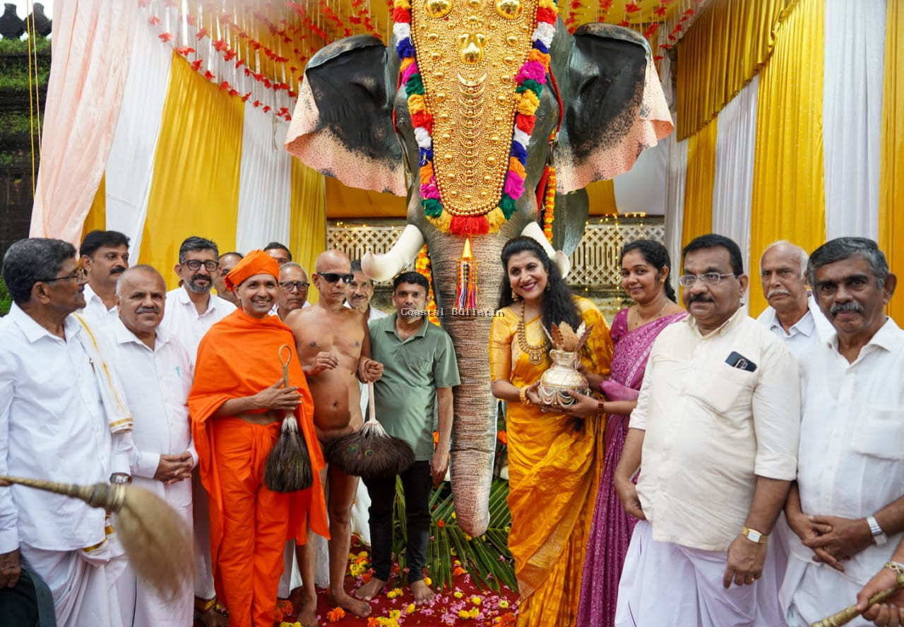 ಮೂಡುಬಿದಿರೆಯ ಐತಿಹಾಸಿಕ ಸಾವಿರ ಕಂಬದ ಬಸದಿಗೆ ಬಂದ ಐರಾವತ!