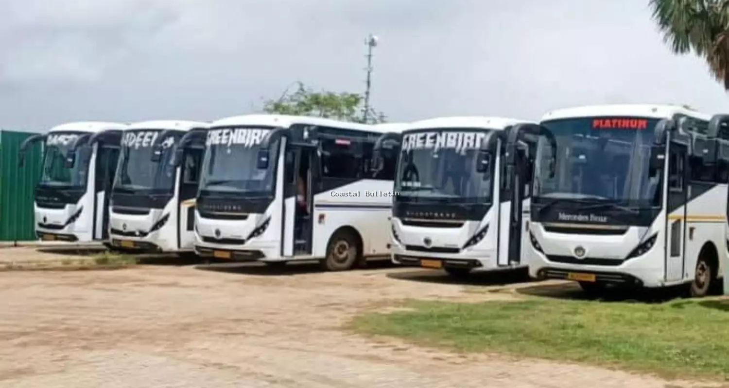 ಕಾನೂನು ಬಾಹಿರ ತೆರಿಗೆ ಆರೋಪ;ಇಂದಿನಿಂದ ಕರ್ನಾಟಕ, ತಮಿಳುನಾಡಿಗೆ ಕೇರಳ ಟೂರಿಸ್ಟ್&zwnj; ಬಸ್&zwnj; ಸೇವೆ ಬಂದ್&zwnj;